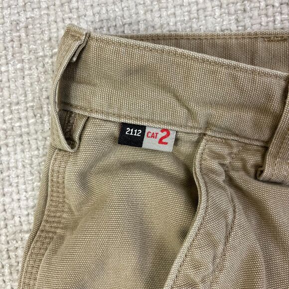 Carhartt FR Pants Men's 36x30 (Fits 35x29) Beige Cargo Flame Resistant FRB240 - Picture 8 of 14